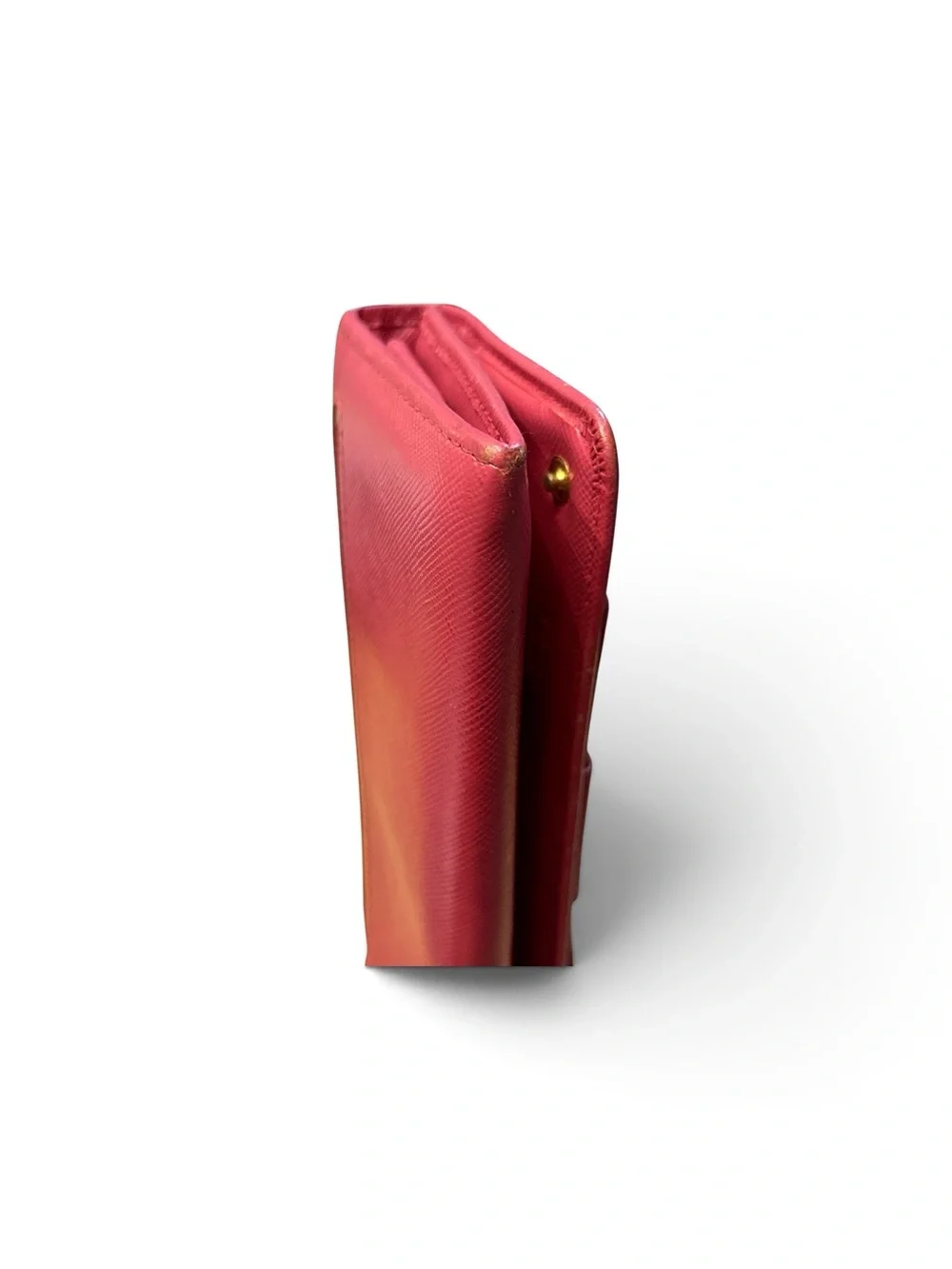 Pink Prada Saffiano Fiocco Ribbon Flap long wallet Preowned